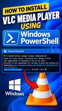 How to install VLC media player with windows powershell #viral #technology #tech