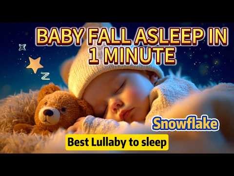 1 Hour music box & Snowflake for Baby's Sleep🌙🎵💤 Fall Asleep Fast With Calming Lullaby