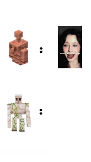 copper golem 🥰 iron golem ☠️