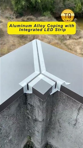 Aluminum alloy fence capping installation#parapetwall #capping #parapetwalldesign #aluminum #villa