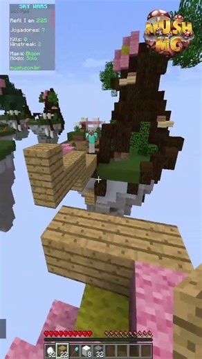 SKYWARS NO MUSH - DESAFIO SEM ARMADURA + KIT SNOWMAN #shorts #minecraft #aovivo