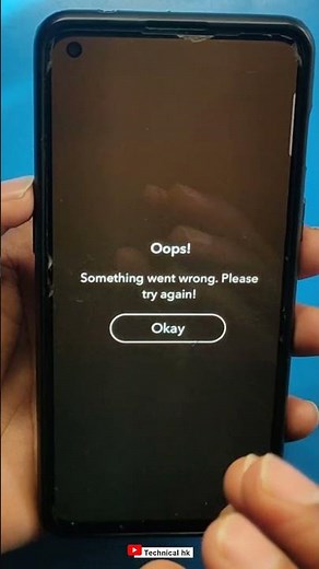 oops something went wrong snapchat fix/how to fix oops something went wrong on snapchat #shortvideo