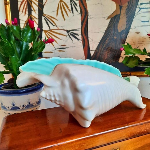 Large Poole Pottery Concha Shell Ornament: MCM Nautical Decor - Etsy UK