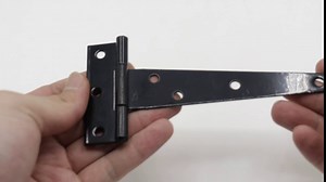 4pcs 5inch Black Heavy Duty T-Strap Gate Door Hinges, Outdoor Gate Hinge, Heavy Duty Gate Hinges for Wooden Fences Barn Door Shed Door Hardware