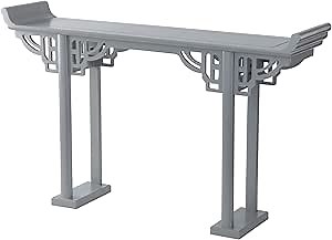 Forbidden City Asian Console Table: Grey