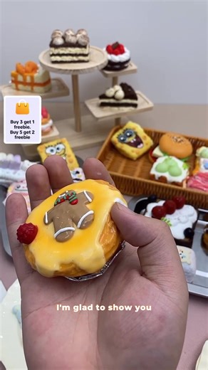 Gingerbread Man Tart Handmade Squishy Toy