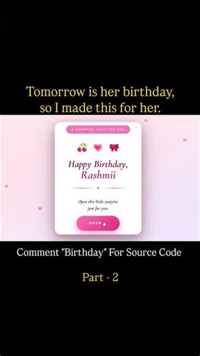 This will make her cry…#birthdays #happybirthday #programming #html #fyp #foryou #love #reels #reels