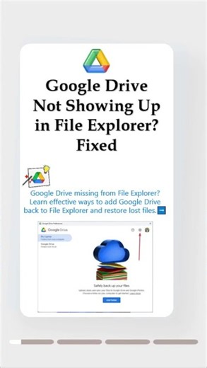 Google Drive Not Showing Up in File Explorer? Here's How to Fix It#googledrive #troubleshooting