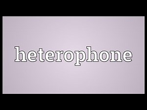 Heterophone Meaning
