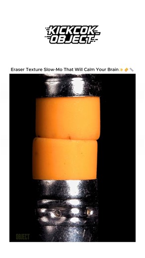 ASMR | EXPERIMENTS | FUN on Instagram: "Eraser Texture Slow-Mo That Will Calm Your Brain✨🧽📏 There’s something unbelievably calming about watching an eraser get pressed in slow, controlled motion. The soft rubber texture bends and smooths out perfectly, creating those tiny ripples and waves that are strangely hypnotic to look at. Every press shows: • the gentle squish of the material • the smooth surface folding like soft clay • the perfect return shape as it pops back • the quiet, subtle ASMR-