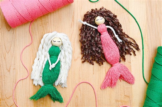 Macrame Mermaid Craft | Easy Mermaid Macrame Dolls
