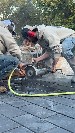 Lots of detailed craftsmanship goes into creating these beautiful designs. #taylormadelandworks #hardscape #outdoorliving #217 #lakelife #aquascape #landscapedesign #rolex | TaylorMade Landworks
