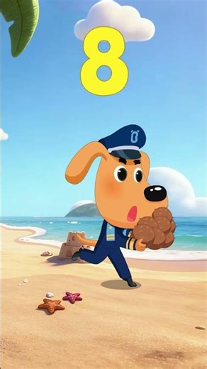 Count to Ten with Sheriff Labrador! Kids Learn Numbers #shorts