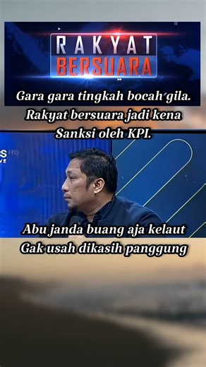 I News Rakyat Bersuara dapat teguran oleh KPI gara-gara abu janda #shorts #trending