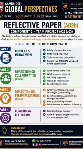 Cambridge 9239 Reflective Paper: The Biggest Mistake Students Make 🚨