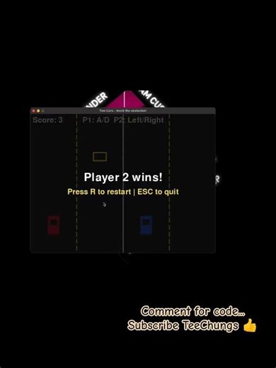 Two car: game code using python #python #code