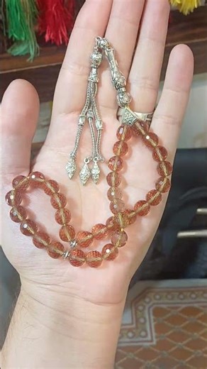 تسبیح ۳۳دانه الکساندریت بامنگوله فلزی