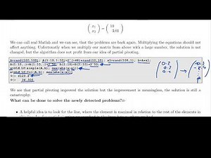 Numerics - Chapter 2.1.2 - System of linear equations, LU-decomposition with Total Pivoting