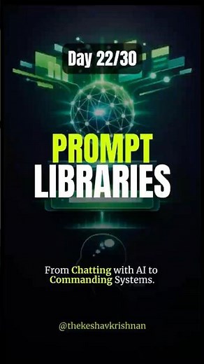 👉 Stop Writing Prompts Again & Again (Do This Instead) | Day 22: Prompt Libraries