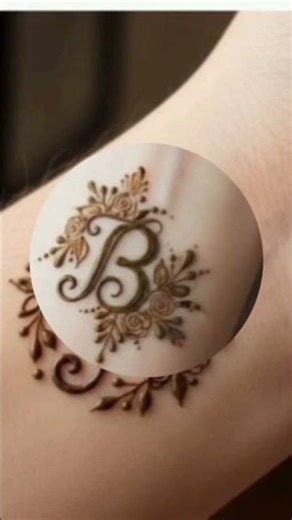 A,B,C letter Mehndi Designs #shortsviral