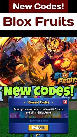 TIGER! New Blox Fruits Codes - New Codes for Blox Fruits Roblox