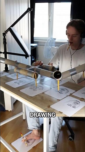 Drawing with my hand, feet and mouth 11 drawings✏️ #drawing #challenge #shorts