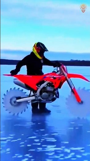 This Bike Can Actually Ride on Ice! 😳❄️ #usa #science #shorts