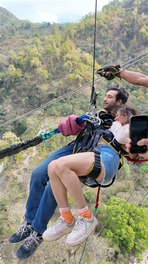 fly with rope #bungeerishikesh #explore #shortsfeed