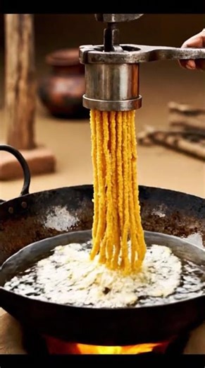 Village Granny Cooking Crispy Aloo Bhujia | Traditional Desi Snack | #shorts #food #village