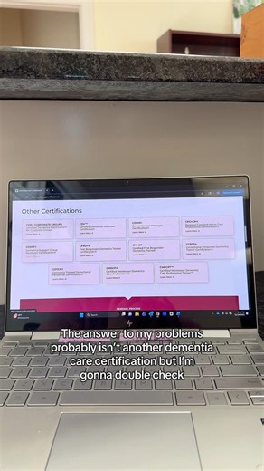Another certification wouldn’t hurt 👀 #dementiacare #dementia #cdp #training #certification