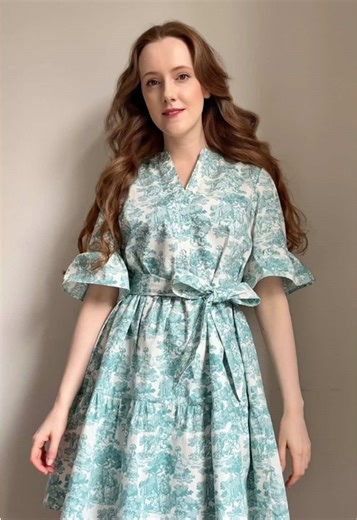 The design for the Dawson dress started in January, when I was in desperate need for a sunny dopamine sewing project to endure the cold grey months. I have since developed her into a sewing pattern, which is currently in testing and hope to launch mid-March. The Dawson dress in this video is in a beautiful toile de joux fabric. Very fitting for a seaside stroll. As you will see, the dress also pairs really well with the Lancaster belt floral smocked pattern. Join the waitlist for 25% off at laun