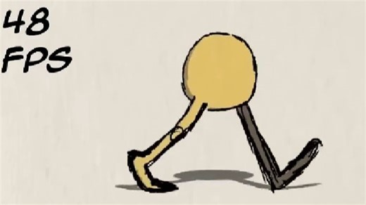 走路动画，12FPS对比24FPS对比48FPS，你认为哪个效果最好！？