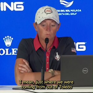 Amy Rogers asks captain Stacy Lewis how she and Team USA are processing the first Solheim Cup tie. | Golf Channel