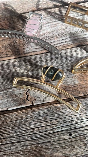 Crystal claw clips available now on Etsy!