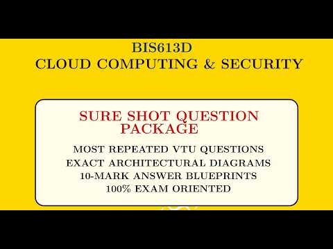 Cloud Computing and Security Important Questions VTU | BIS613D 6th Sem