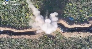 Border guards show how they use drones to eliminate occupiers and two enemy shelters