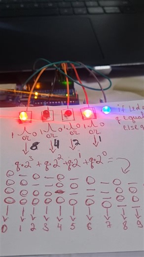 arduino binary counting #arduino #arduinoproject #education