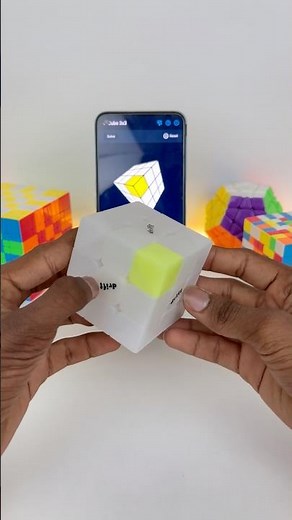 Rubik’s cube solving with AI digital cube solver #shorts #youtubeshorts #trending