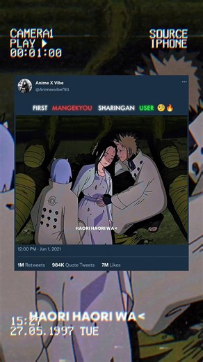 FIRST MANGEKYOU SHARINGAN USER 🧐.....