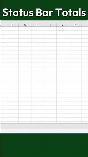 What's Hiding in Your Excel Status Bar Totals
