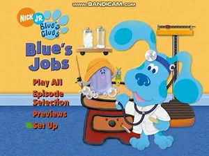 Blue's Clues:Blue's Jobs 2006 DVD Menu Walkthrough
