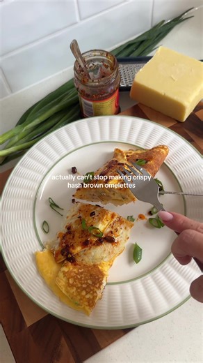 Crispy Hash Brown Omelette Recipe for Breakfast
