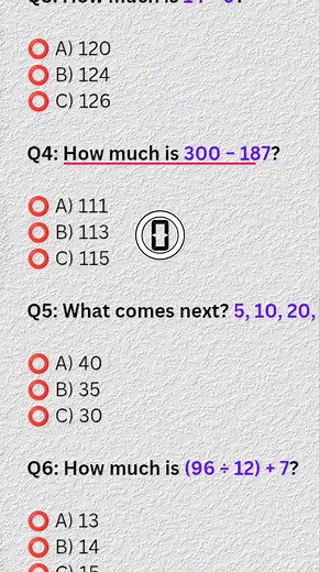 Can You Solve All 7 Math Questions?