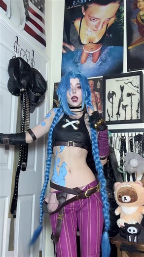 was pretty happy w the cos sad abt my ring light #fyp #foryoupage #jinxarcane #arcaneleagueoflegends #jinxcosplay