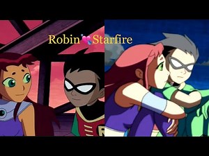 Robin and Starfire Moments from Teen Titans