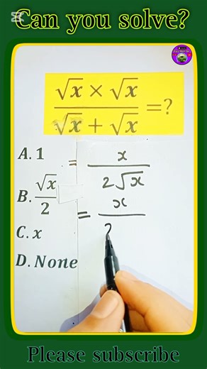 Can you solve this square root problem? #maths #mathematics