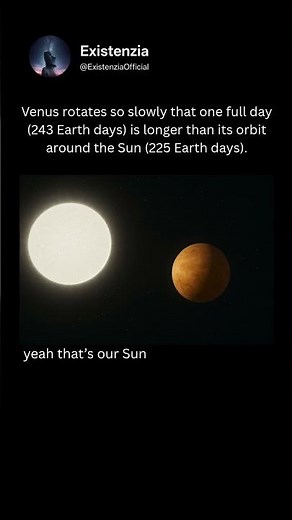 A day on Venus is longer than its year