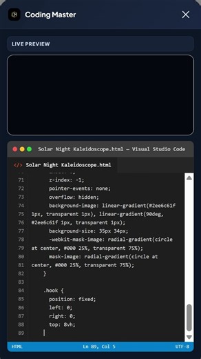Solar Night #codingmaster #programming #developer #css #html #umservicesofficial #javascript