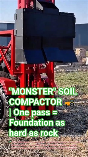 "MONSTER" SOIL COMPACTOR 🚜 | One pass = Foundation as hard as rock #machine #build #short