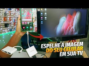 Como Espelhar a Imagem do Celular na Tv com o | Adaptador Conversor USB Tipo C pra HDMI